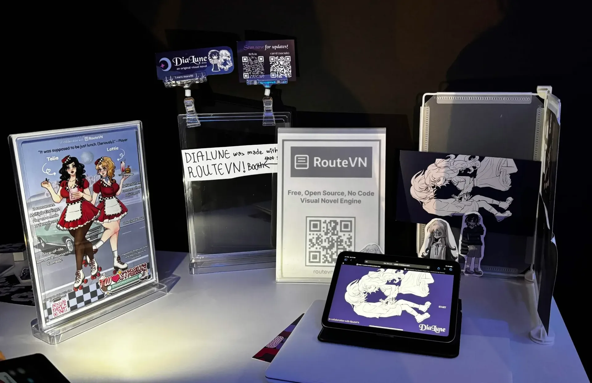 RouteVN booth at Dev & Draft