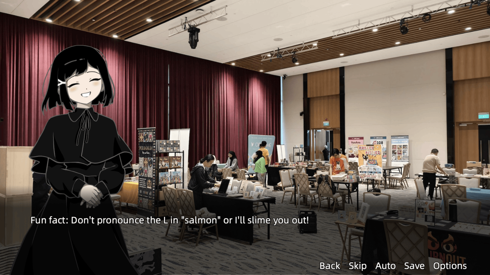 RouteVN story screenshot made during BAGFest