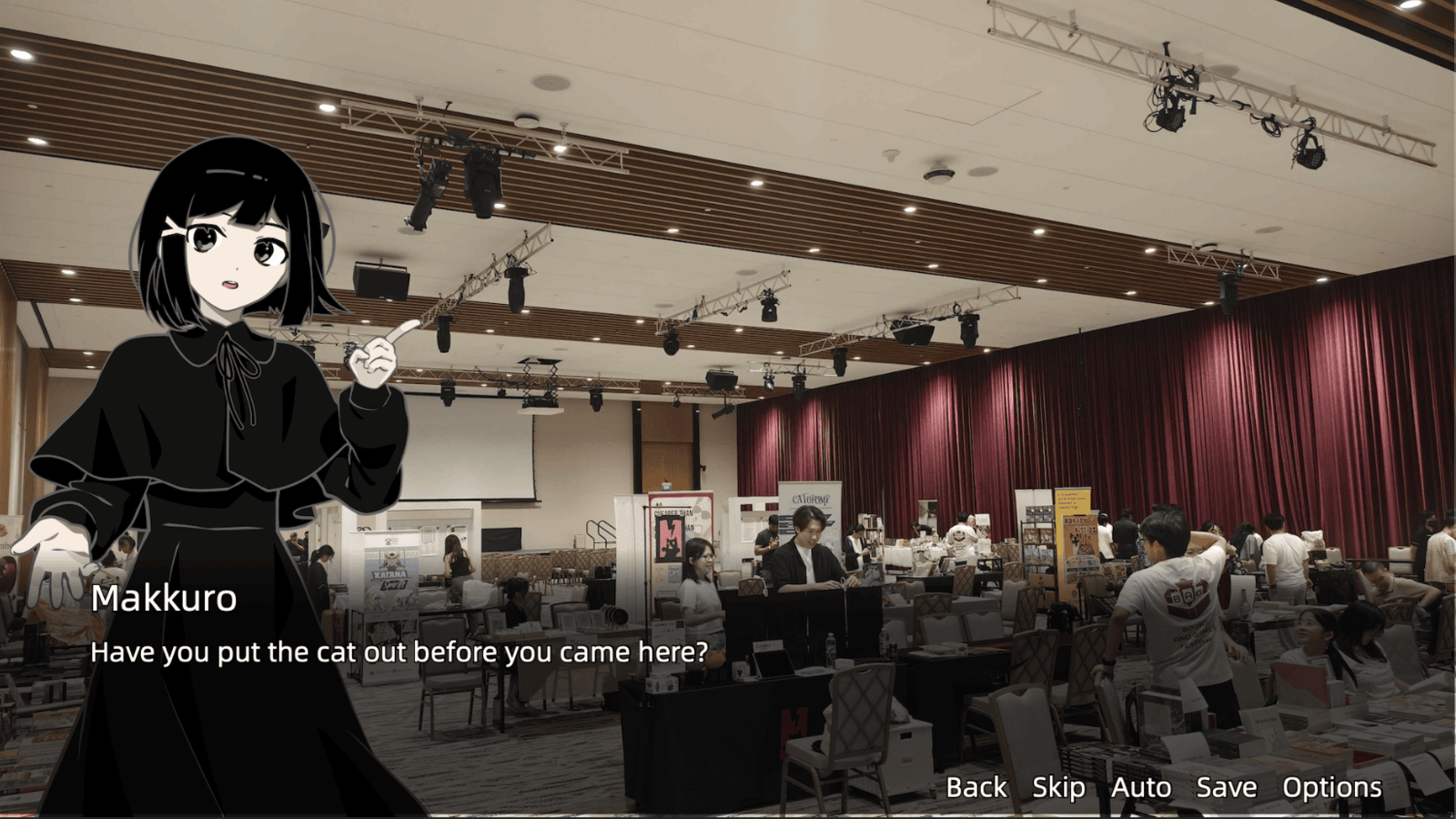 RouteVN story screenshot made during BAGFest
