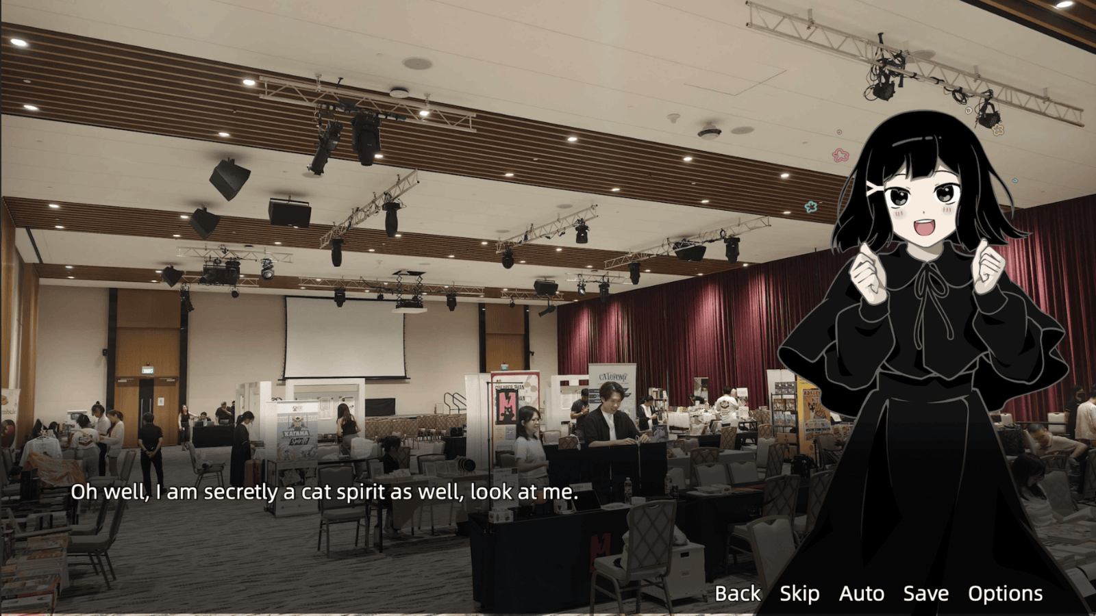 RouteVN story screenshot made during BAGFest