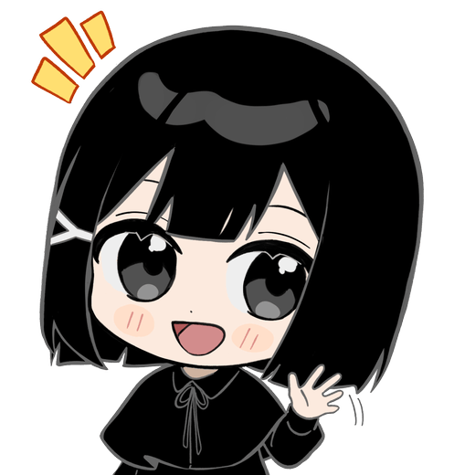 Chibi character in a hi pose.