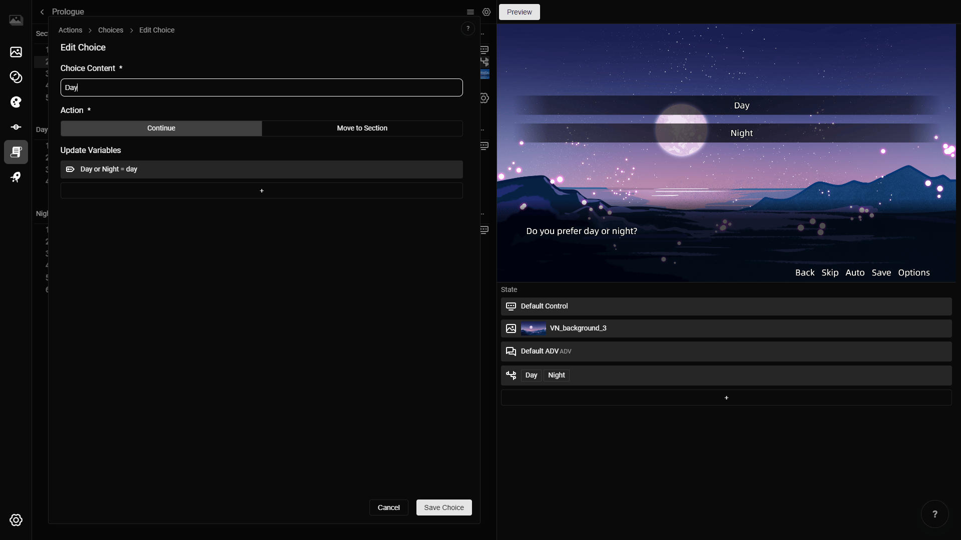 选项与剧情分支 screenshot