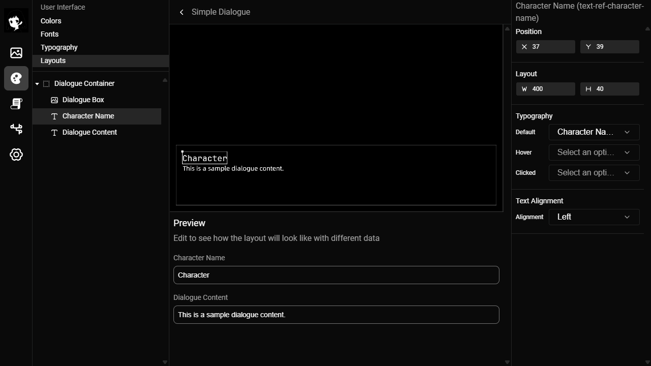 Layout Editor screenshot